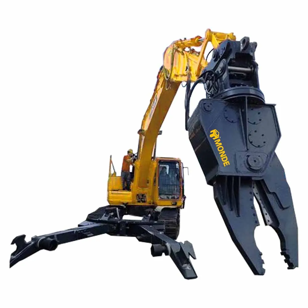 MONDE car shear excavator car dismantling shear with press frame