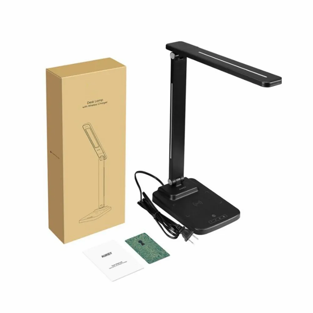 Manufacturers Wholesale Black Touch Control Wireless Charger Led Desk Lamp