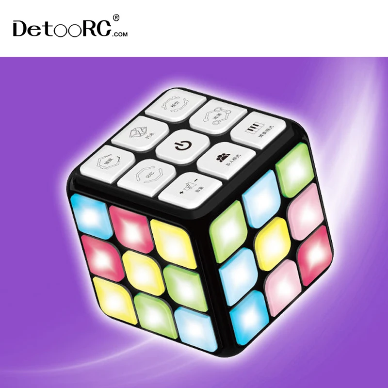 Detoo STEM Toys Magic cube  7 modes playing challenge brain and finger music and voice programing group game educational for kid