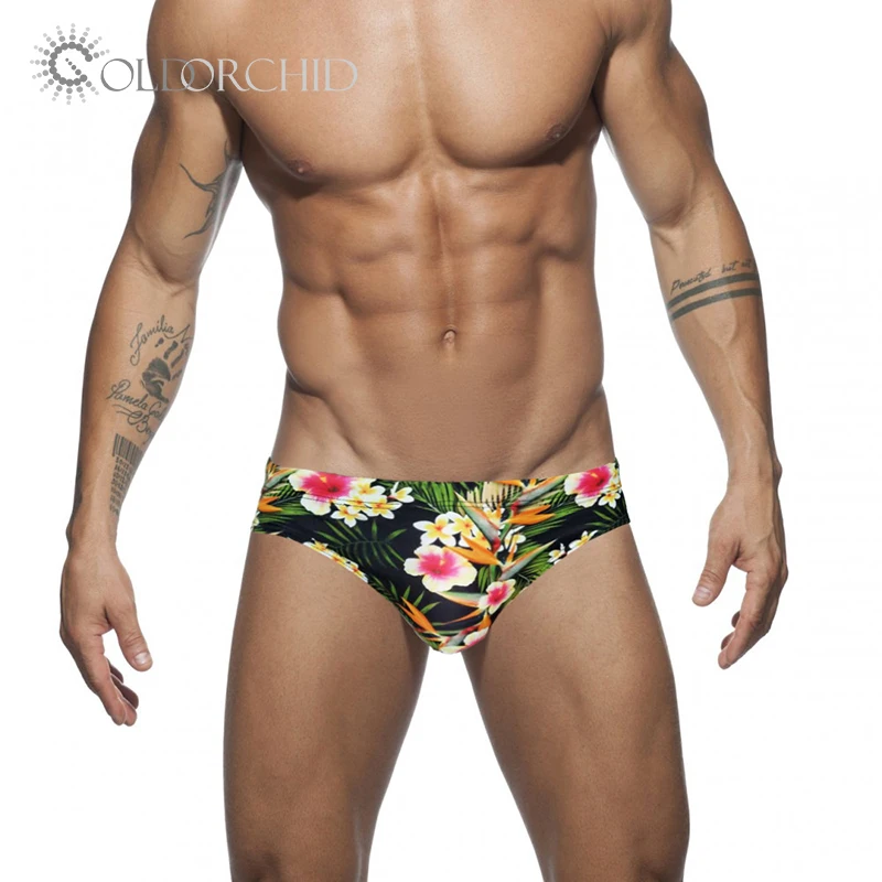 Custom Print Swimwear Bikini Swimwear Short Briefs Swimsuit For Men