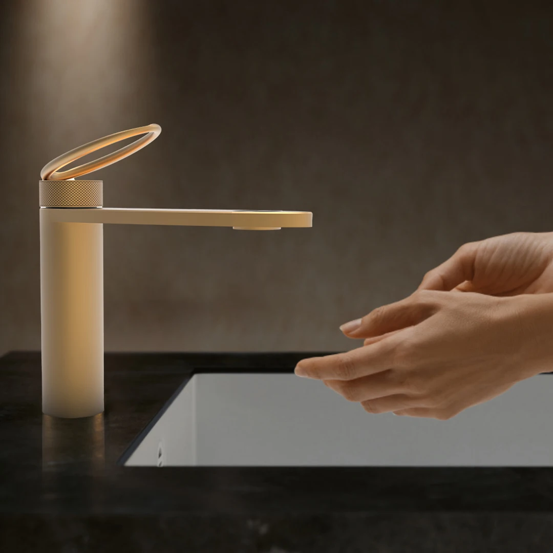 Empolo new products design luxury bathroom basin faucet gold brass	hotel wc Water mixers taps