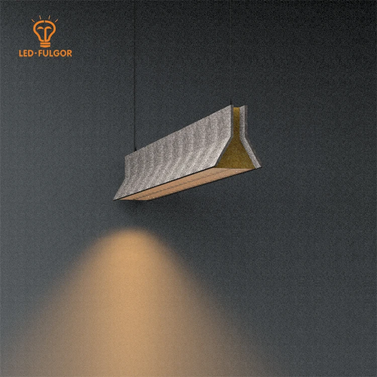LED FULGOR 40 PET felt Color options UGR 19 office acoustic pane Linear LED light luminaire