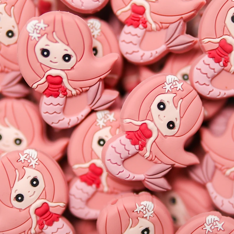 Baby Molar Beads Diy Accessories Beads Silicone Mermaid Beads Bulk Wholesale