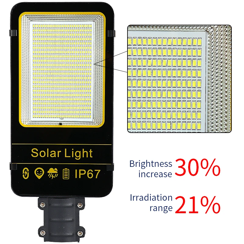 Lightsincere Высокий люмен Солнечный светодиодный уличный фонарь с раздельные панели 50 80 100 120 150 200 300 Вт наружных уличных фонарей работающих на солнечных батареях