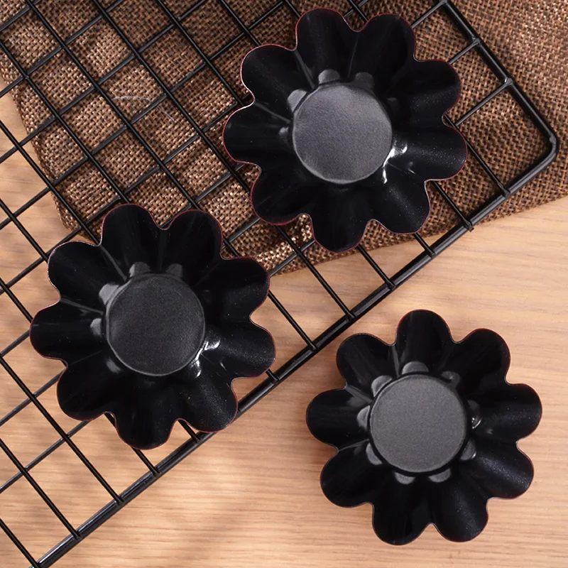 Cross-border medium flower egg tart Portuguese tart mold Chrysanthemum Flower fruit pie pan Cake mold Food grade FDA baking pan