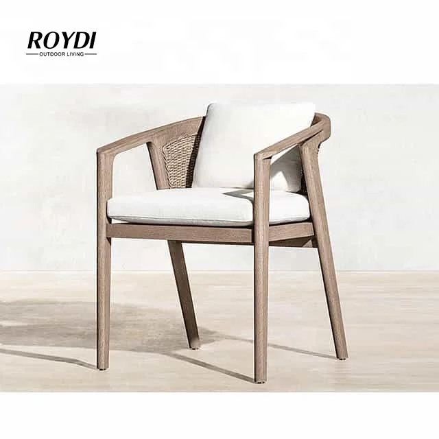 Roydi Handcrafted Teak Outdoor Garden Furniture Teak Outdoor Wood Dining Chair