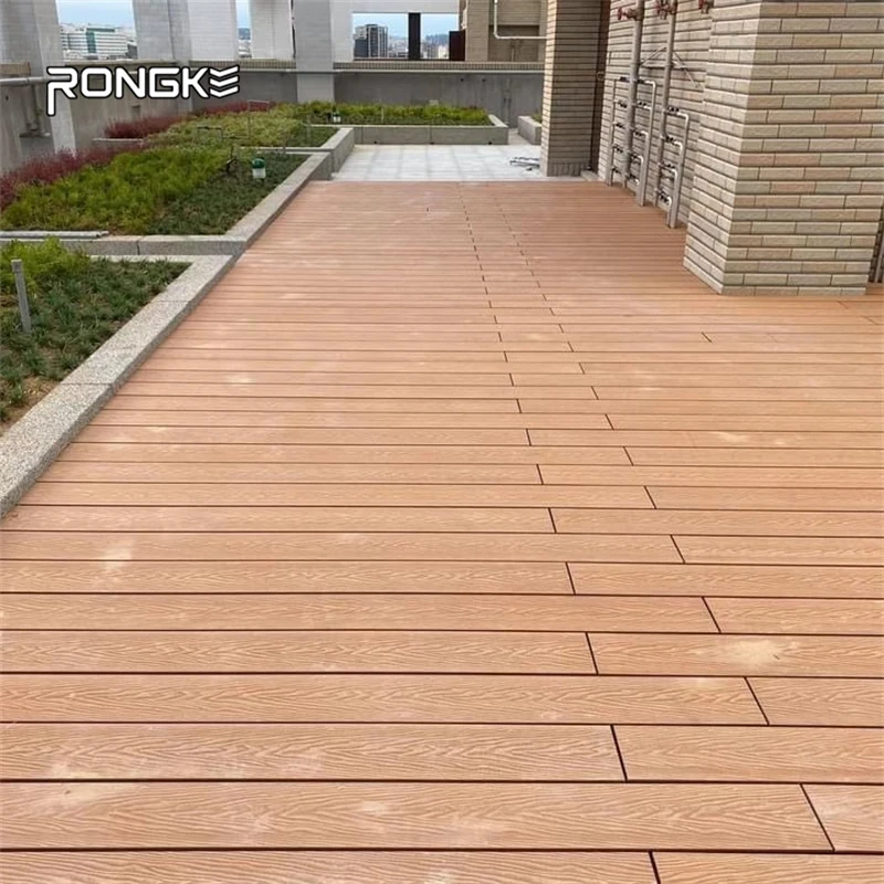 Rongke Easy To Assemble Wood Texture Waterproof WPC wood plastic composite terrace decking Outdoor  Boards