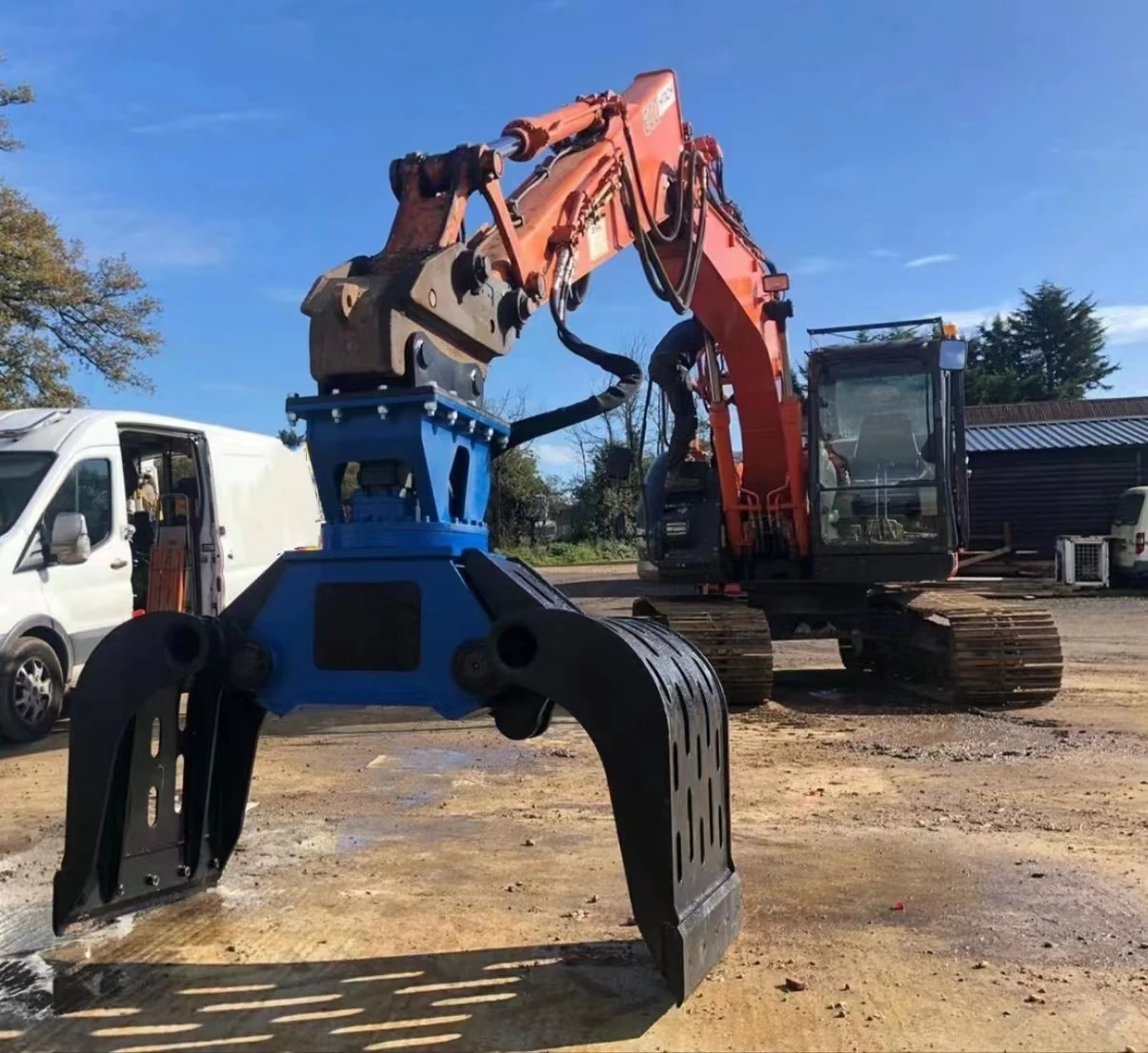 HOMIE Hydraulic Separator Clamp,Rotary Sorting Clamp for 2ton to 30ton Excavator