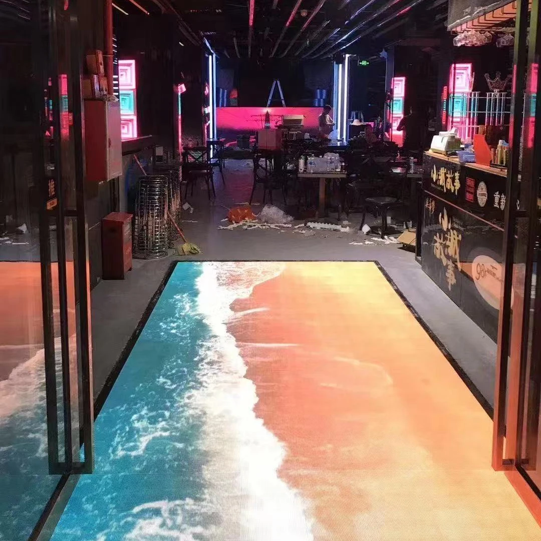 Rollable Stage Led Interactive Rolling Dance Floor Standing Support Display Screen Mounted Touch For Concert