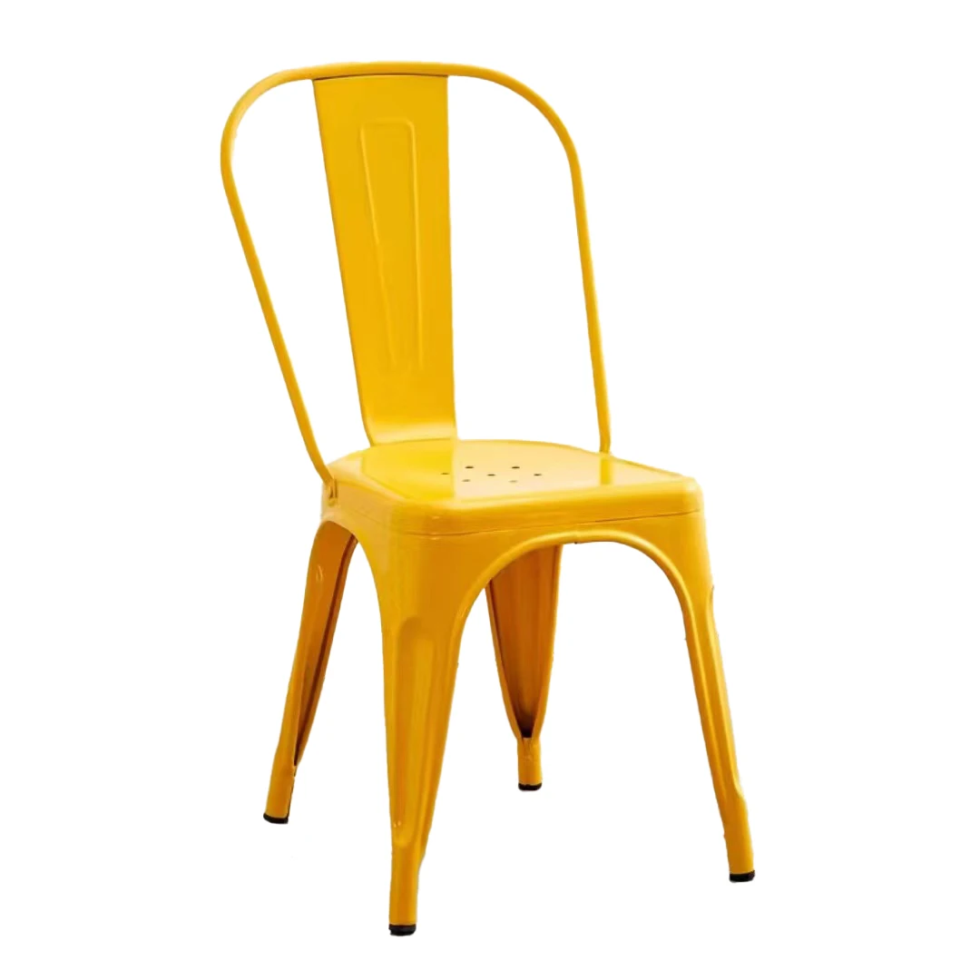 Hebei Langfang Cheap Metal Chairs Stackable Backrest Colorful Chairs For Restaurant Kitchen Hotel Cafe