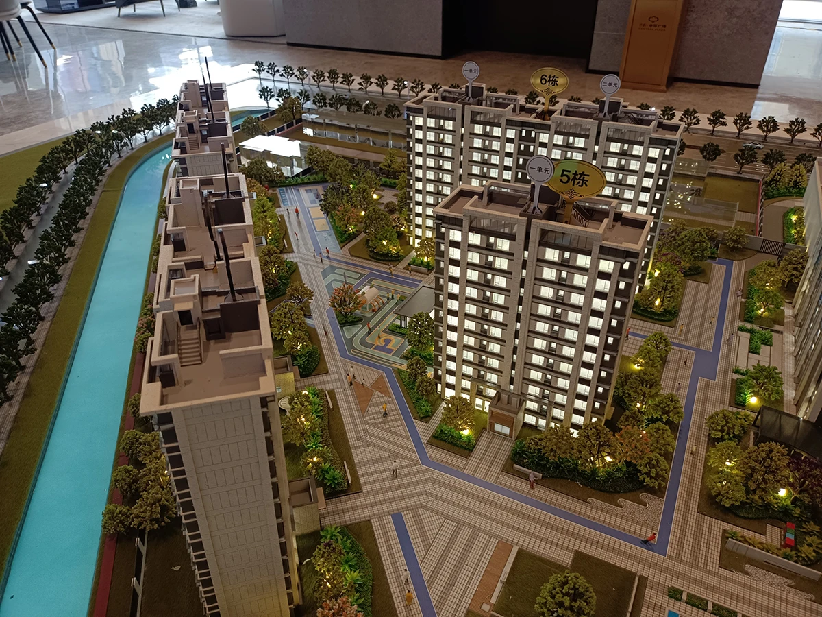 3D Miniature Scale Building Model Construction House Modeling for Real Estate model