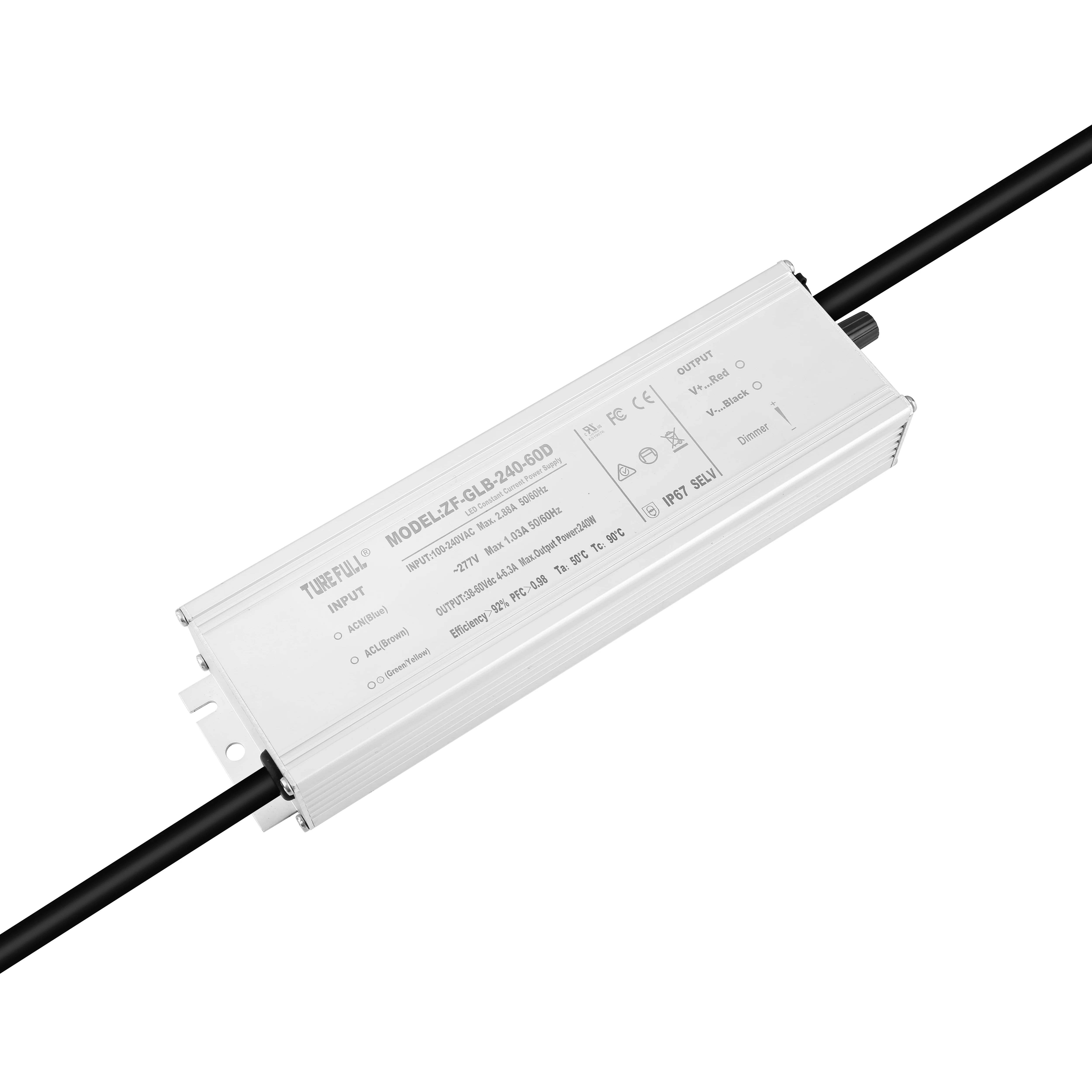 CE Approval 240W LED Tube Light Dimming TureFull Driver Constant Current Dimming LED Driver LED Panel TureFull Driver Supply