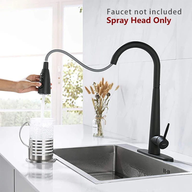AK3 Kitchen Pull Out Spray Head Replacement Part Bathroom Kitchen Sink Tap 3-Function Splash-Proof Kitchen Faucet Aerator
