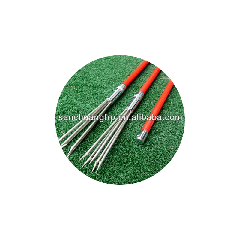 Wholesale Manufacturer Solid  High strength FRP GRP fiberglass spearfishing pole for diving and hunting