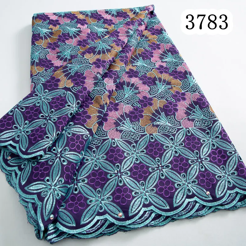 3783 Austria Swiss Voile Cotton Lace Fabric Dubai High Quality African Nigeria Lace Fabric For Elegant Women Wedding Party Dress
