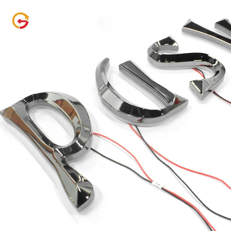 JAGUARSIGN Manufacturer Custom Illuminated 3D Chrome Letters & Numbers Company Back Light Chrome Letreros Luminosos