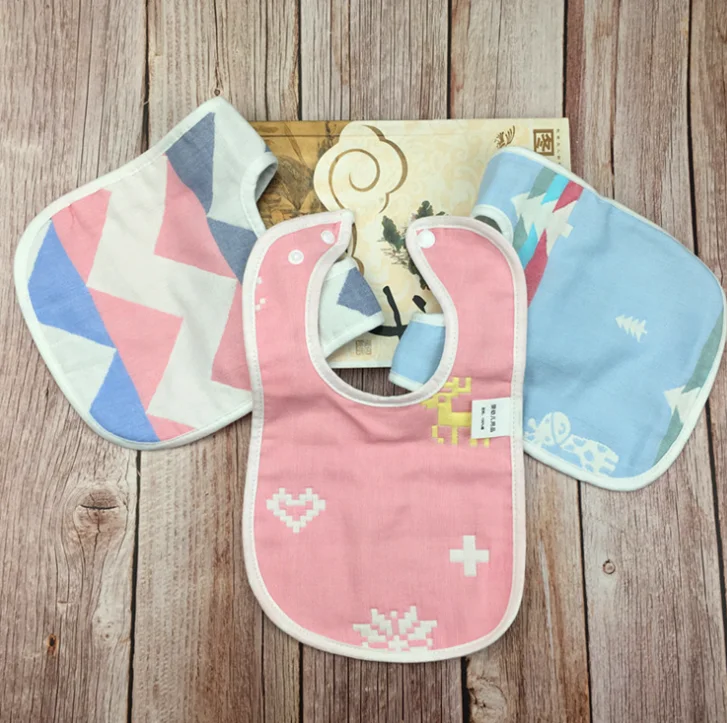 
Infant bib cotton bib newborn baby saliva towel child U-shaped rice bib 