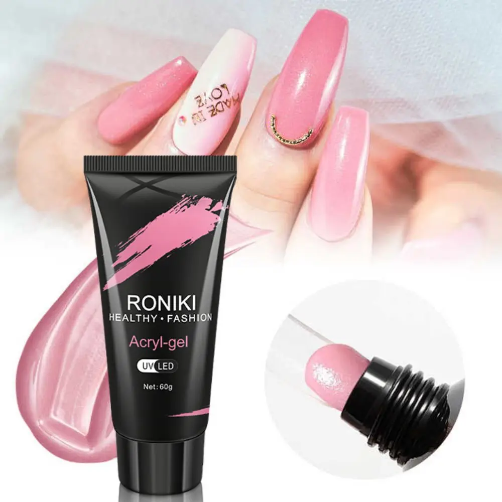 RONIKI High Quality long lasting quick private label gel nail polish poly gel acrylic nail extension
