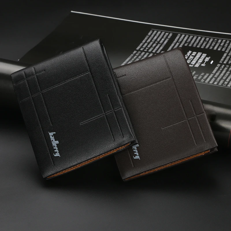 wholesale baellerry billetera cuero mens slim wallet trifold zipper coin purse slim functional wallet with card holder wallets