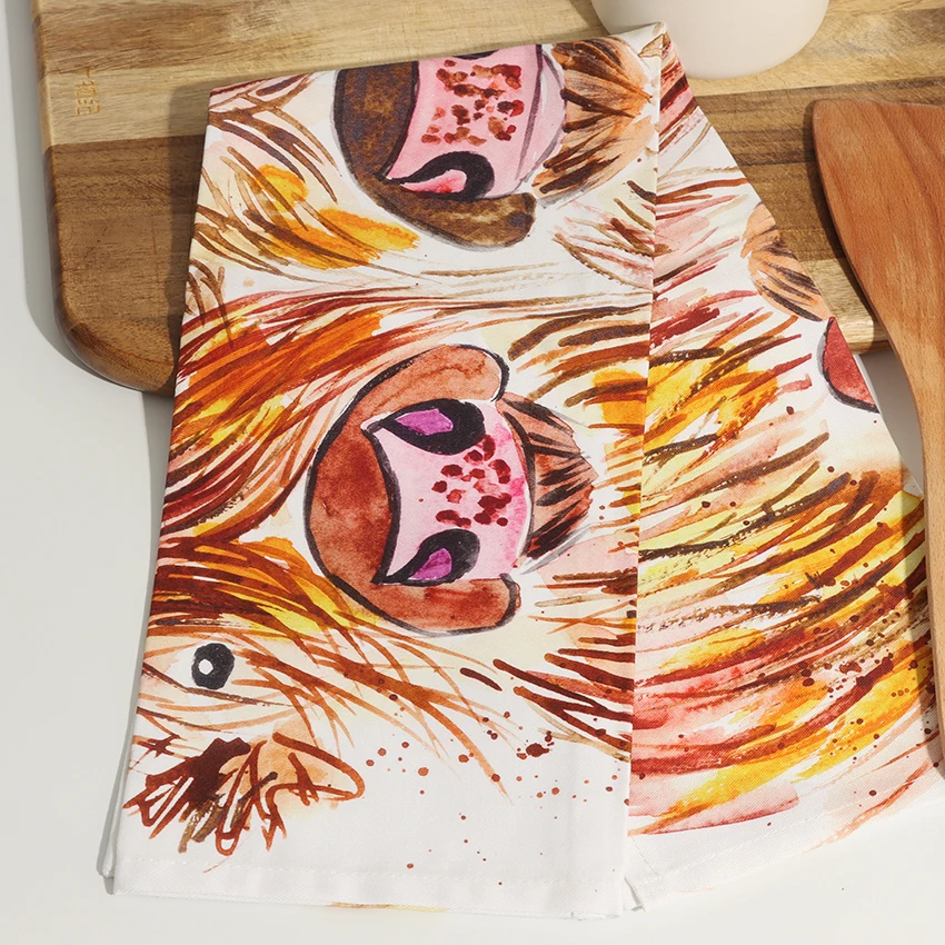 HOSHOM 2024 stocked printed polyester 350gsm sublimation blank plain waffle kitchen tea towel hand for heat press printing