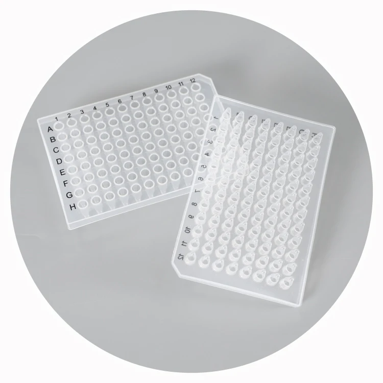 Disposable Plates 0.2ml 96 Well PCR Without Skirt 0.1ml 96 Well PCR Reaction Tube Culture Plate Dnase & Rnase Free