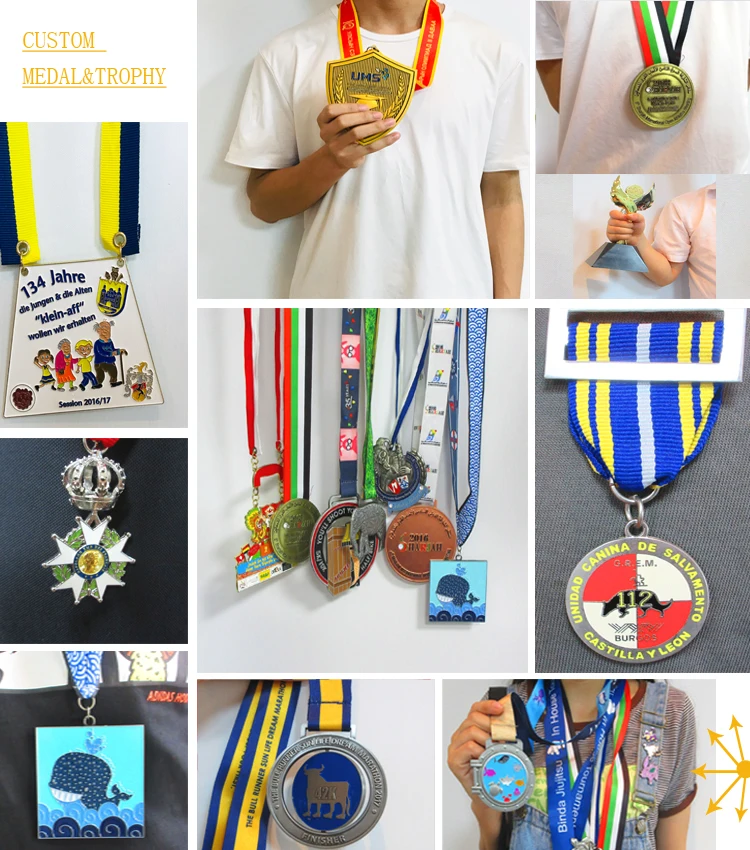 Metal Medal Supplier Manufactur Judo Volleyball Basketball Marathon Running Medals and Trophies Custom Design Sport Medals