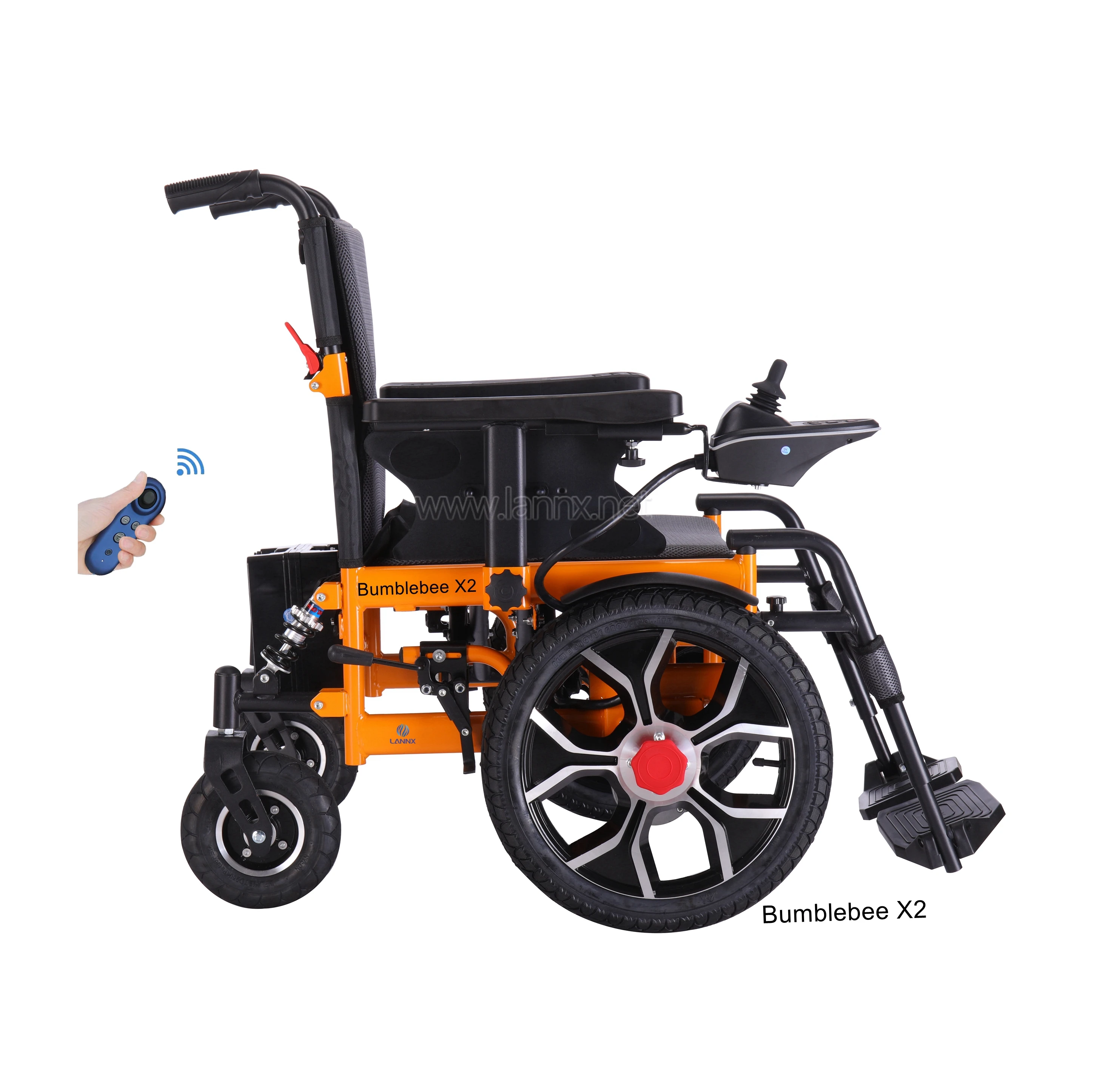 LANNX Bumblebee X2 Foldable Electric Wheelchair for Disable NEW home use Lightweight Aluminum Alloy Portable Wheelchair