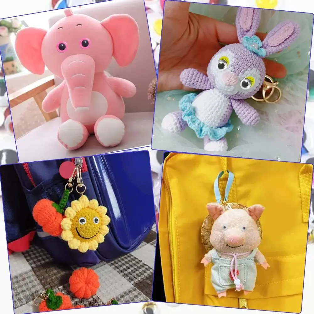 Handcraft Diy Craft Doll Self-Adhesive Wiggle Googly Eyes Toy Plastic Safety Moving Eyes for Kids Plastic Handicraft