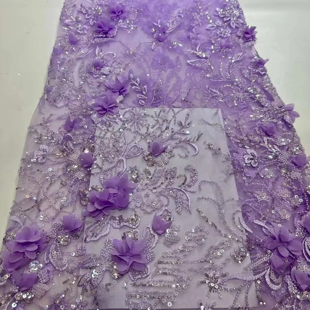Sequins guipure embroidery lace fabric