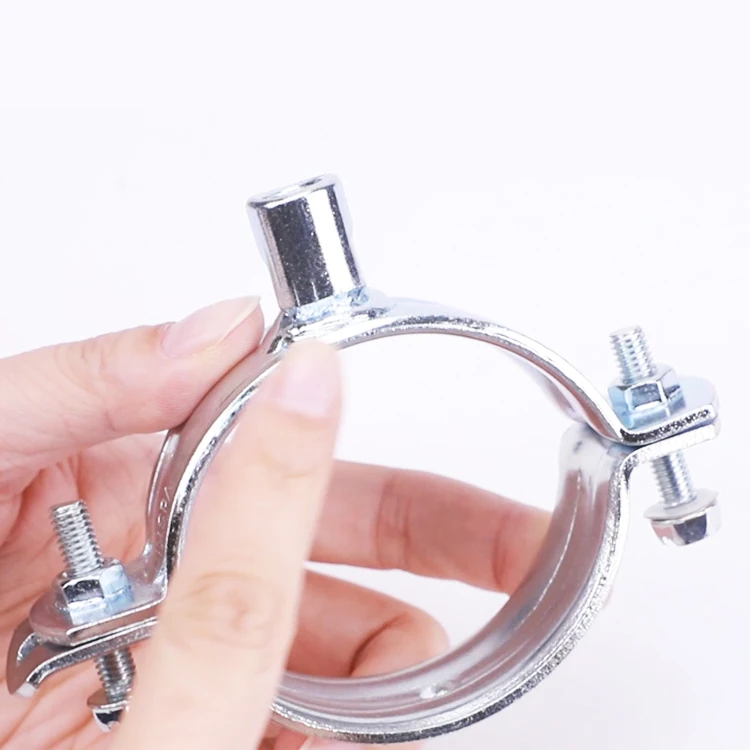 DN125 Custom Hot DIP Galvanized Heavy Duty Pipe Clamp Set Stamping Parts Pipe Hanger for  Fire And Sprinkler