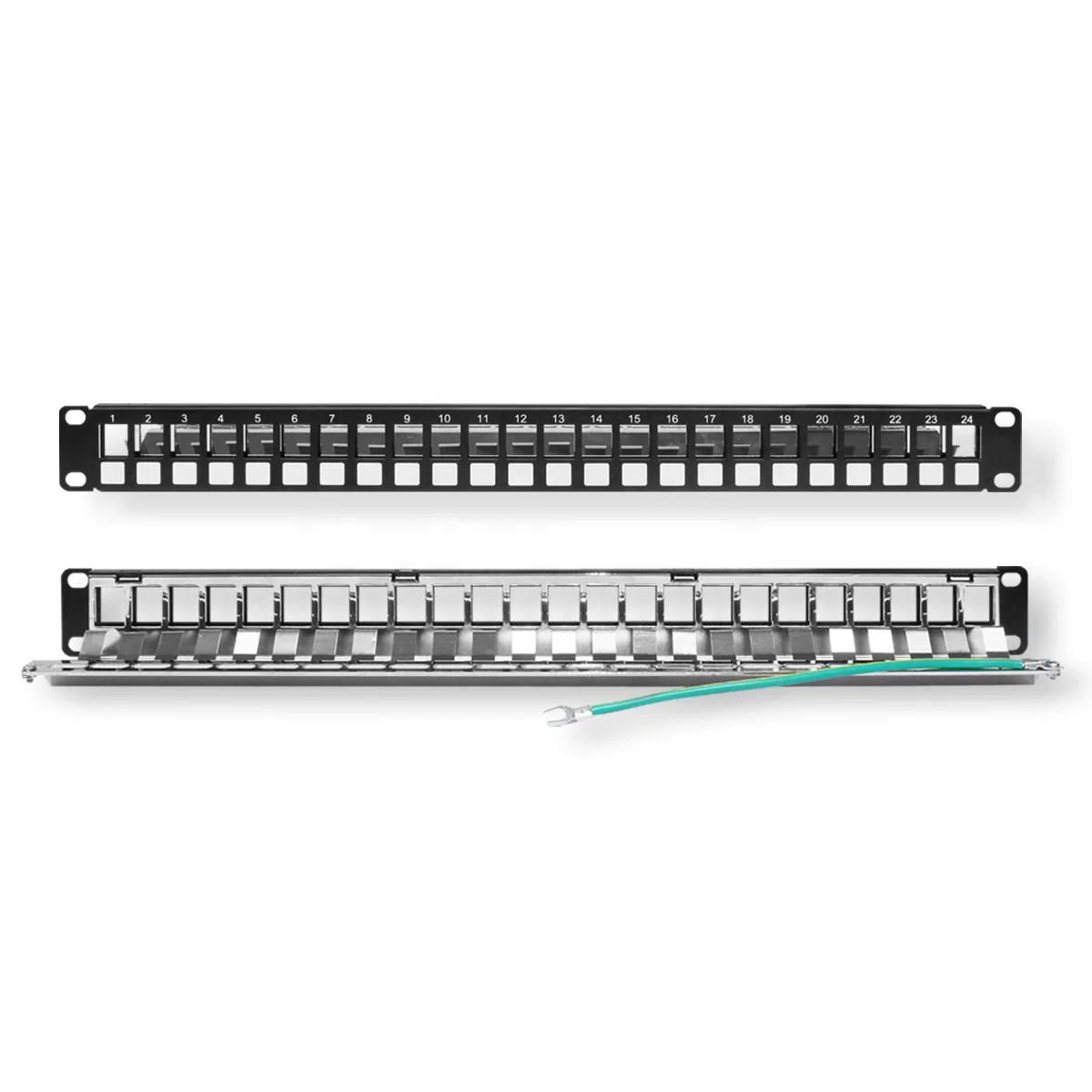 Сетевая пустая патч-панель, 24 порта, cat6 FTP rj45 Cat6a Keystone Jack, экранированный