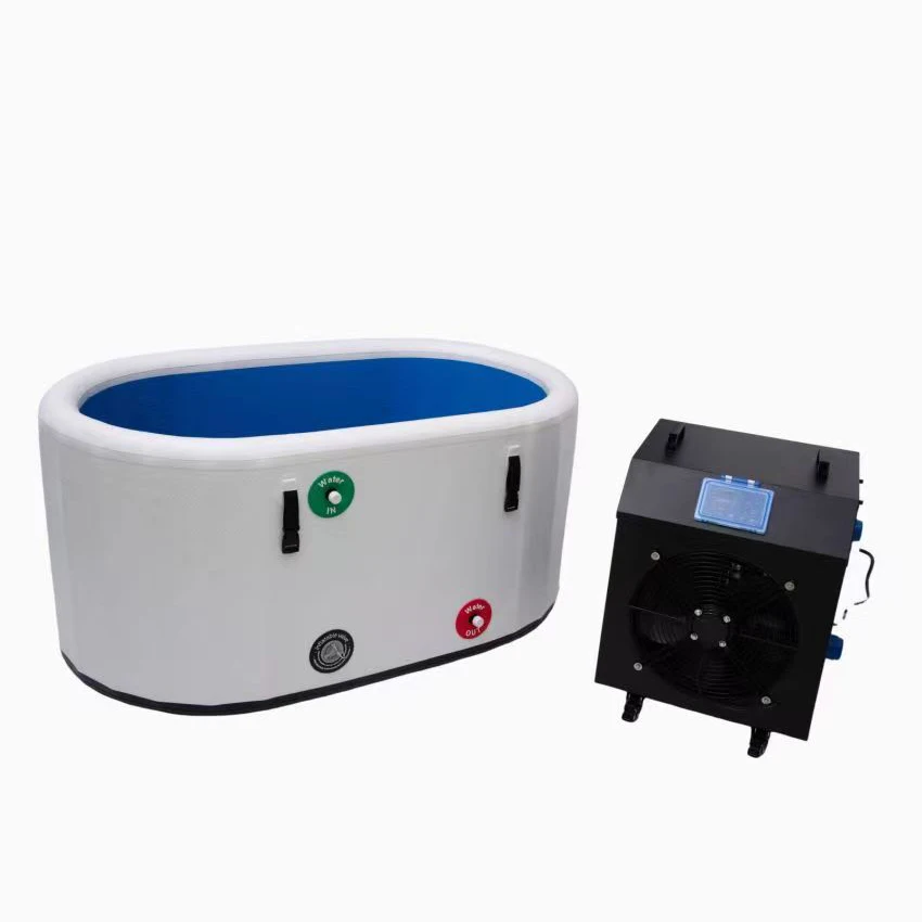 Custom Logo inflatable portable cold water bathtub ice barrel cold cold plunge tub kit with cooler