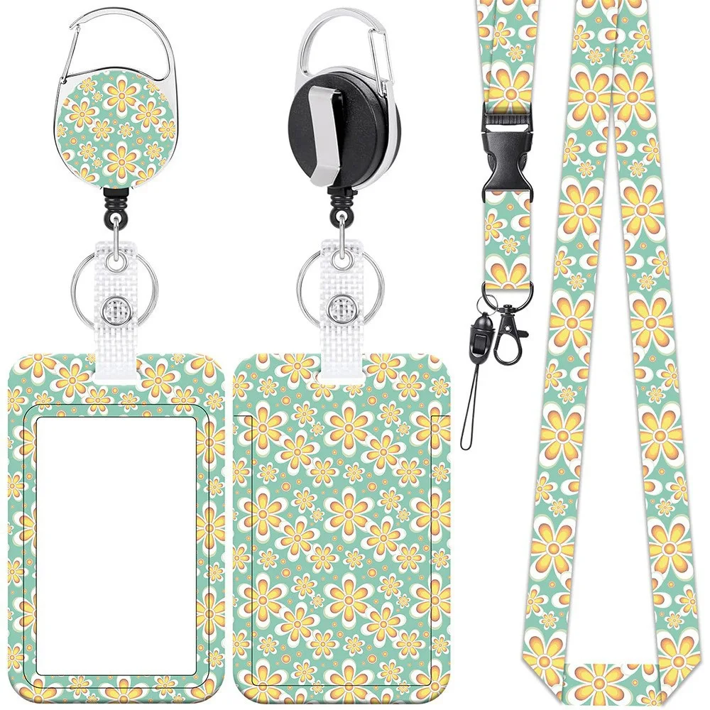 Polyester Lanyard Custom Printable Logo Neck Retractable ID Yoyo Badge Reel Plastic Card Holder Lanyard With Card Holder