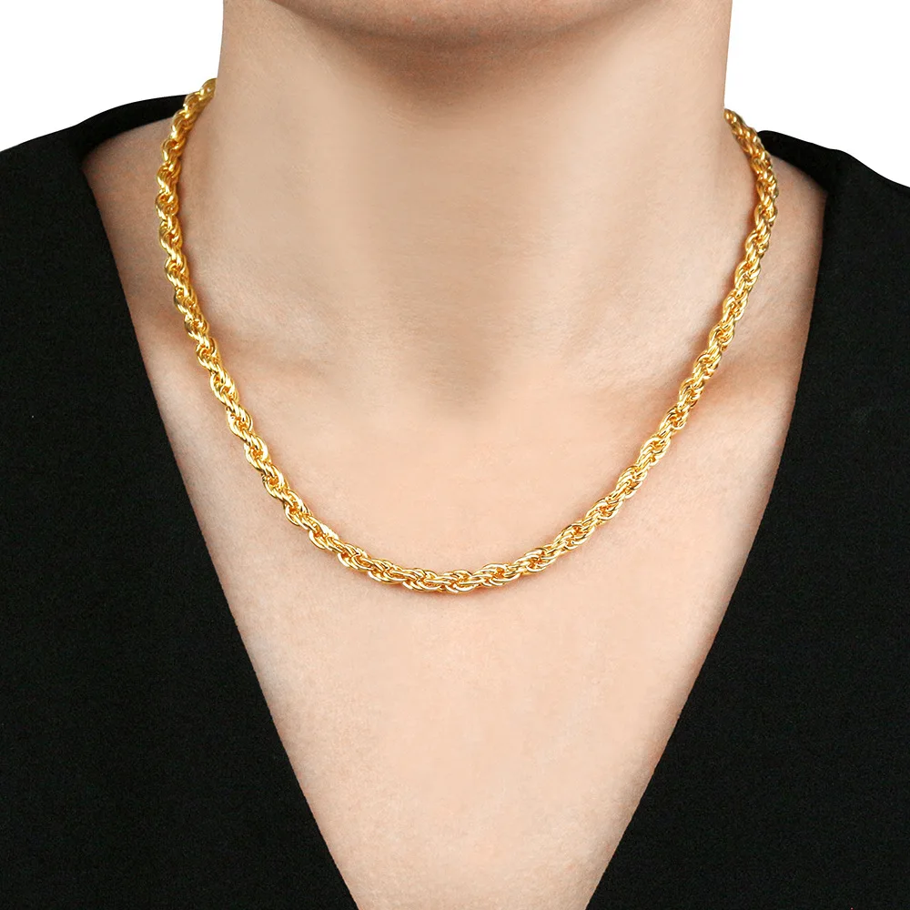  On Sale Circling Setting Inlay Technology Tungsten Jewelry Main Material Rope Chain Chain Type Necklaces cuban link chain