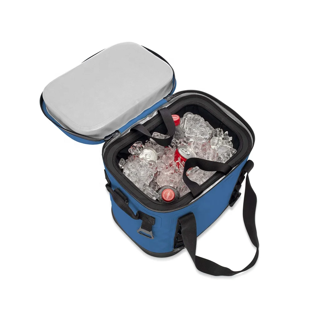 OEM portable TPU Ice Soft insulated ice fishing Cooler bag with air-tight zipper