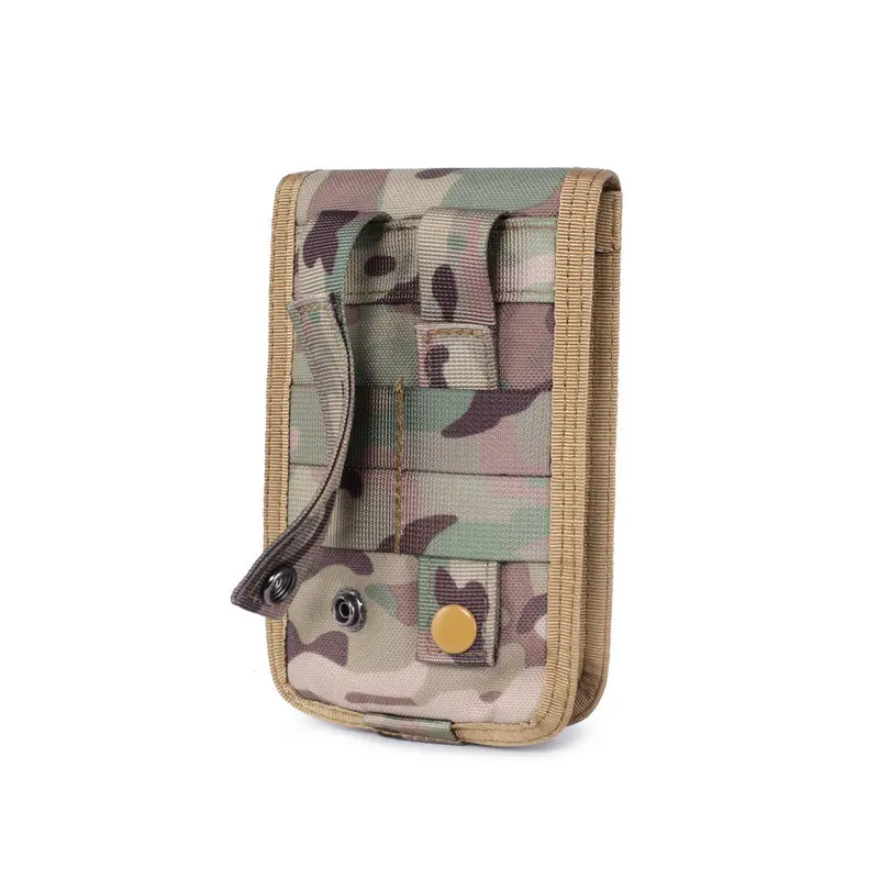Tactical double layer phone pouch with compass buckle tactical belt Pouch molle outdoor small phone bag