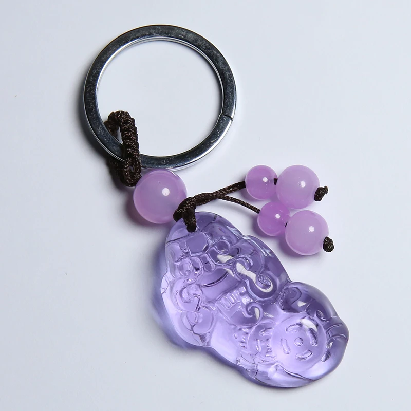 High-grade  3D carving Lucky Chinese Pixiu Animal  Key Chain Buddhism  Pendant Key Ring