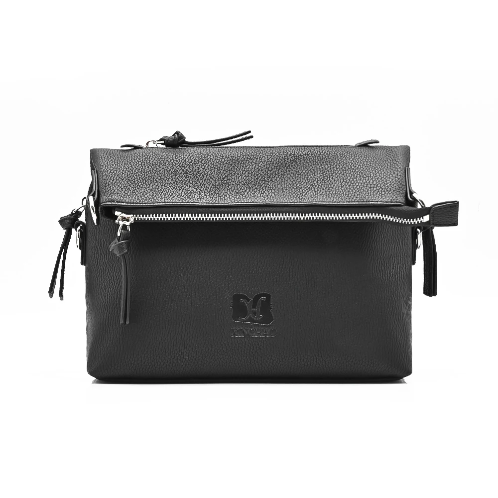 Custom Wholesale Premium Quality Black Genuine Leather Shoulder Messenger Bags Handbags Men Crossbody Bag For Men