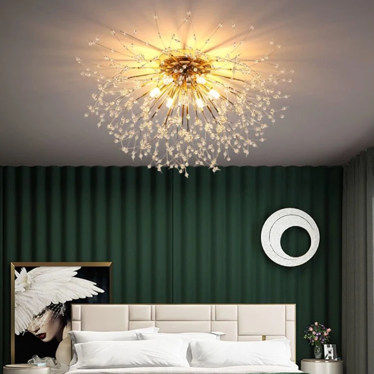 Morden Popular Decorative Home Livroom Iron Glass Bead E12 G9 Chandelier