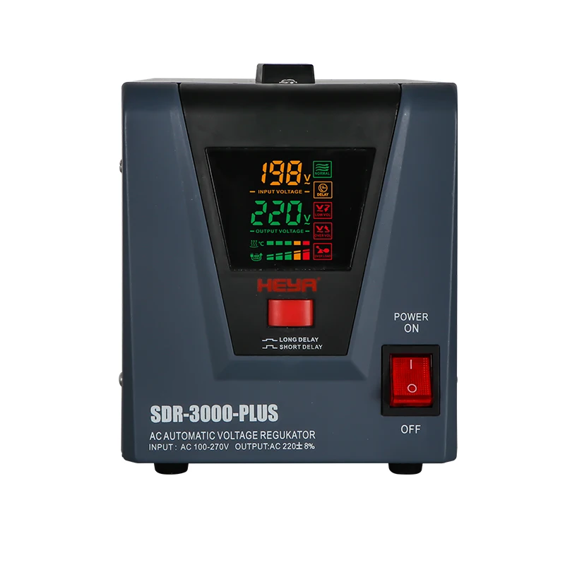 CE 2KVA AC Single Phase 220V Color Digital Relay Control Automatic Regulators Stabilizers AVR For Home
