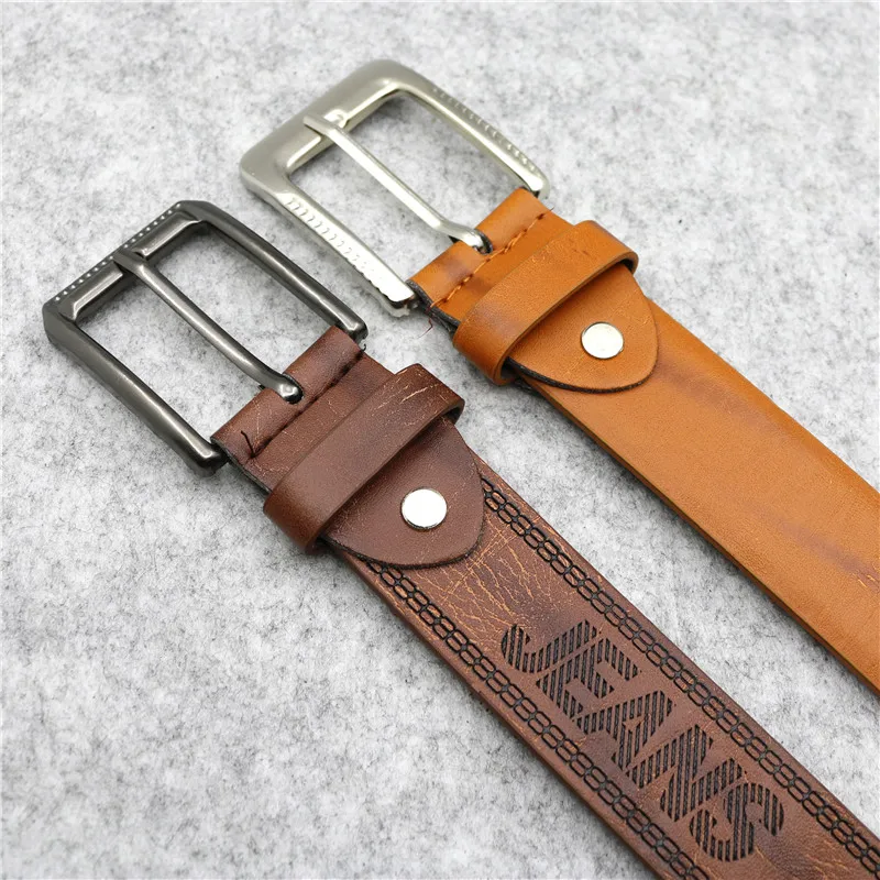 30MM Belts Mens Pin Buckle Belt wholesale PU belts for men iron buckle cheap custom design YiWu LQbelt Factory direct sale