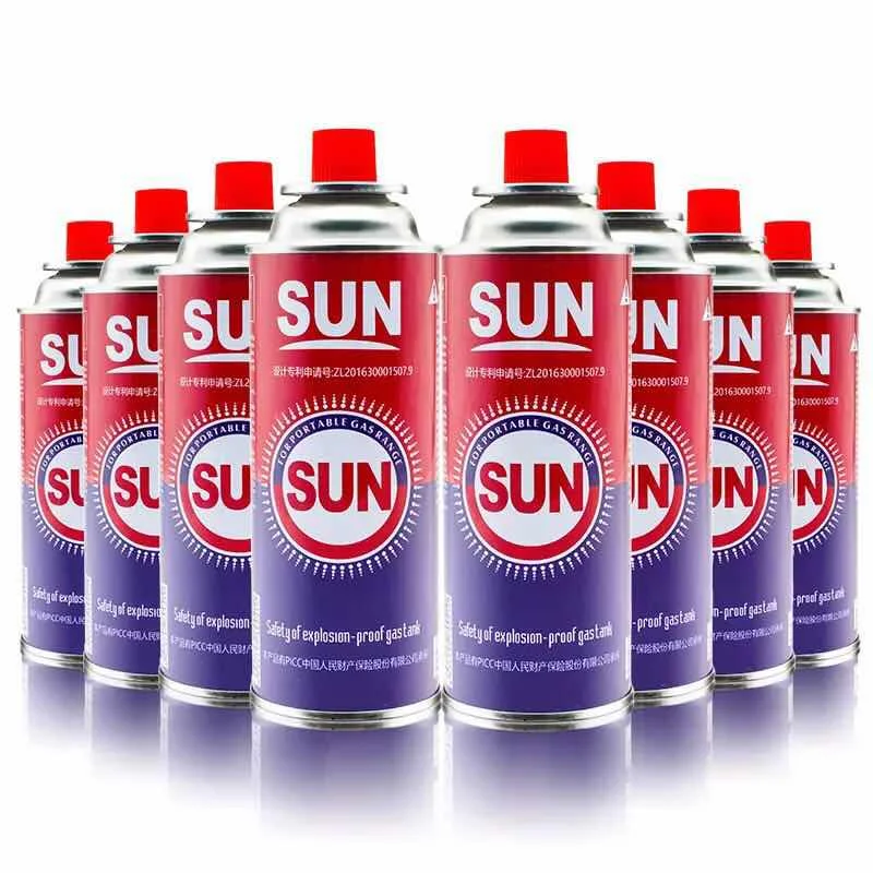 High quality sun flame butane gas cartridge and Cassette Butane Gas Cylinder  made in china