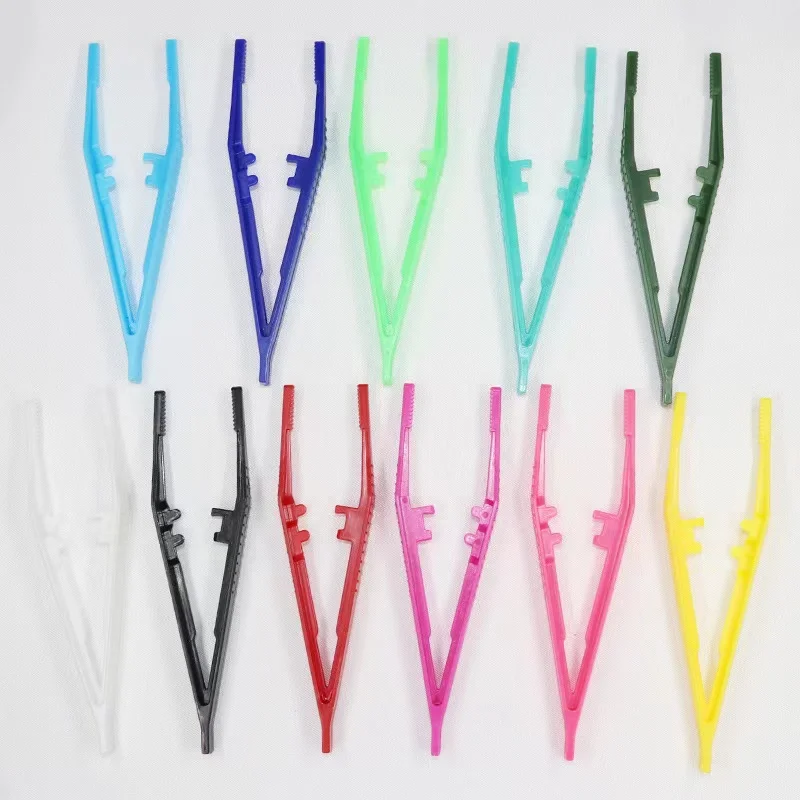 Colorful Disposable Surgical plastic tweezers medical forceps