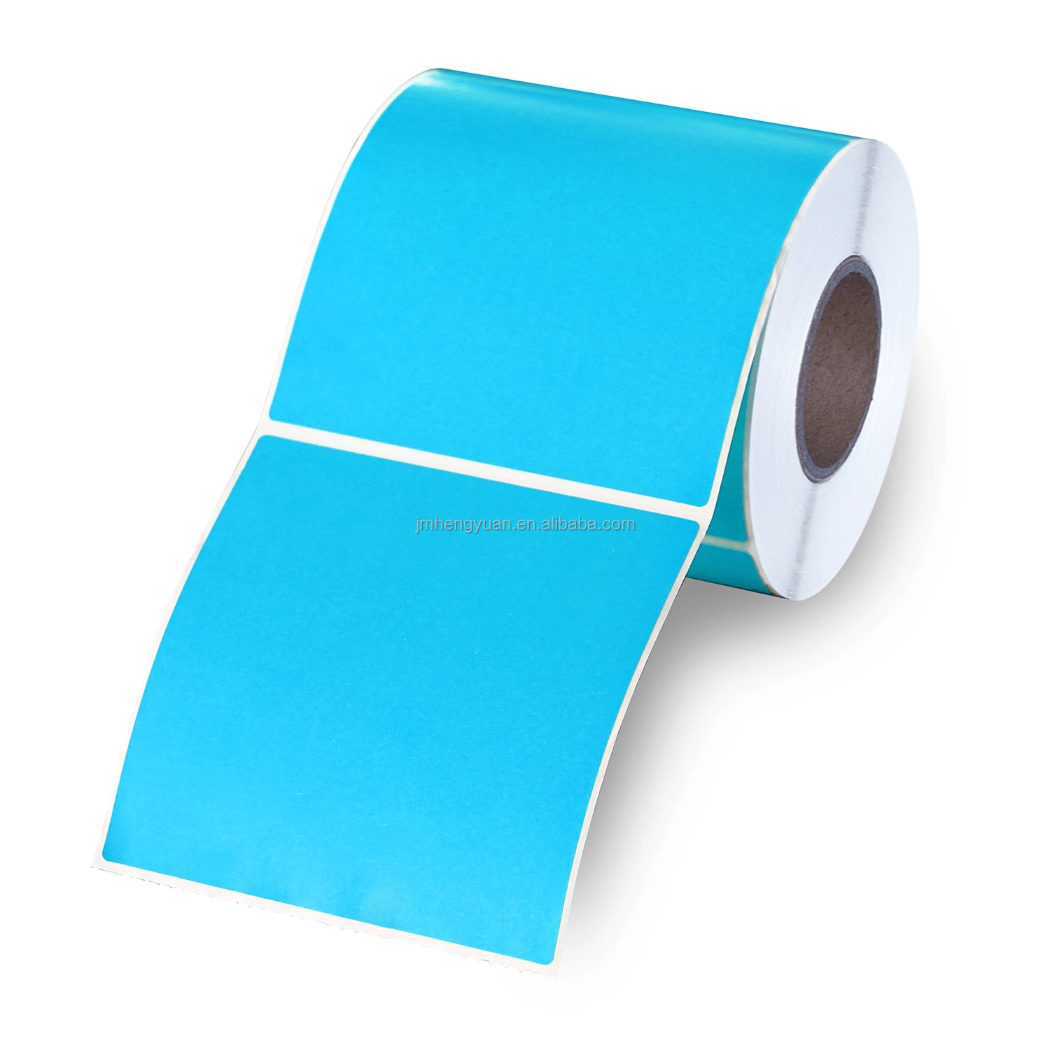 4x4 size 100x100mm Semi Gloss Paper Colored Adhesive Label Thermal Transfer Shipping Label