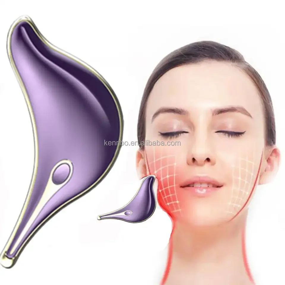 Rechargeable microcurrent guasha electric facial slimming gua sha massage tool
