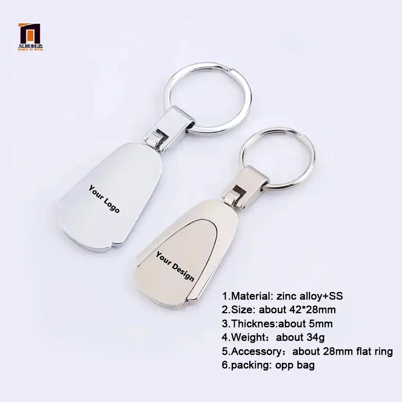Wholesale Manufacturer Accessories Metal Key Ring Sublimation Luxury Keychain With Logo Designer Car Blank Custom Metal Keychain