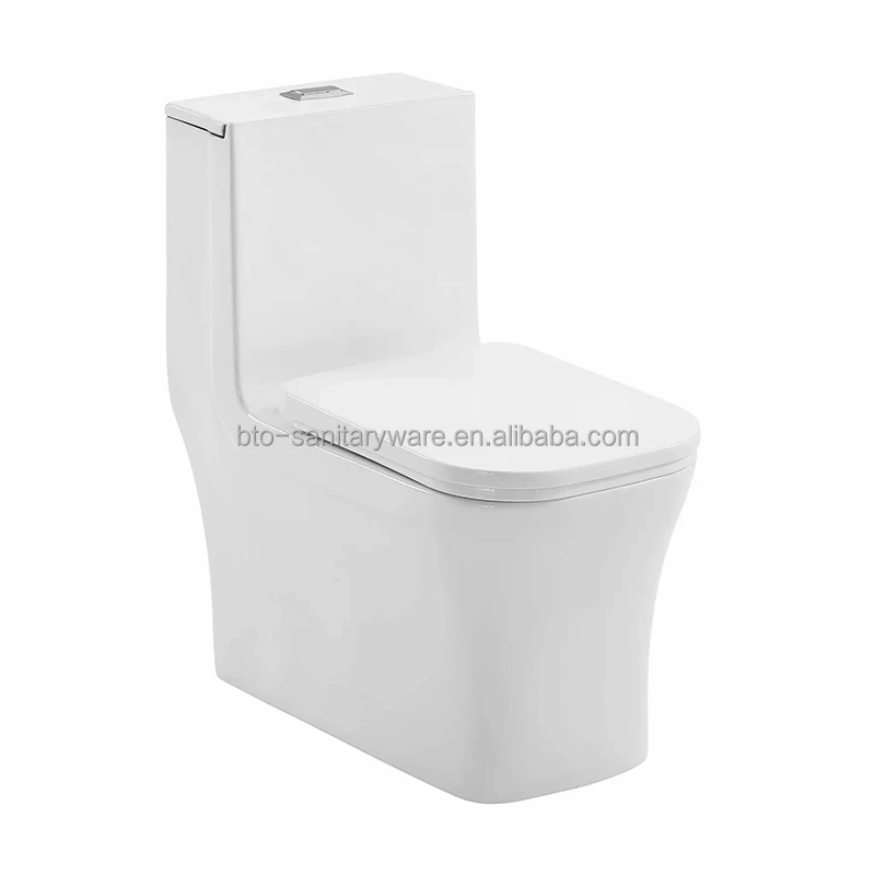 BTO 2024 Hot Sales Europe Sanitary Ware Water Closet Ceramic Siphonic Rimless Highly Efficient Dual-Flush One Piece Toilet