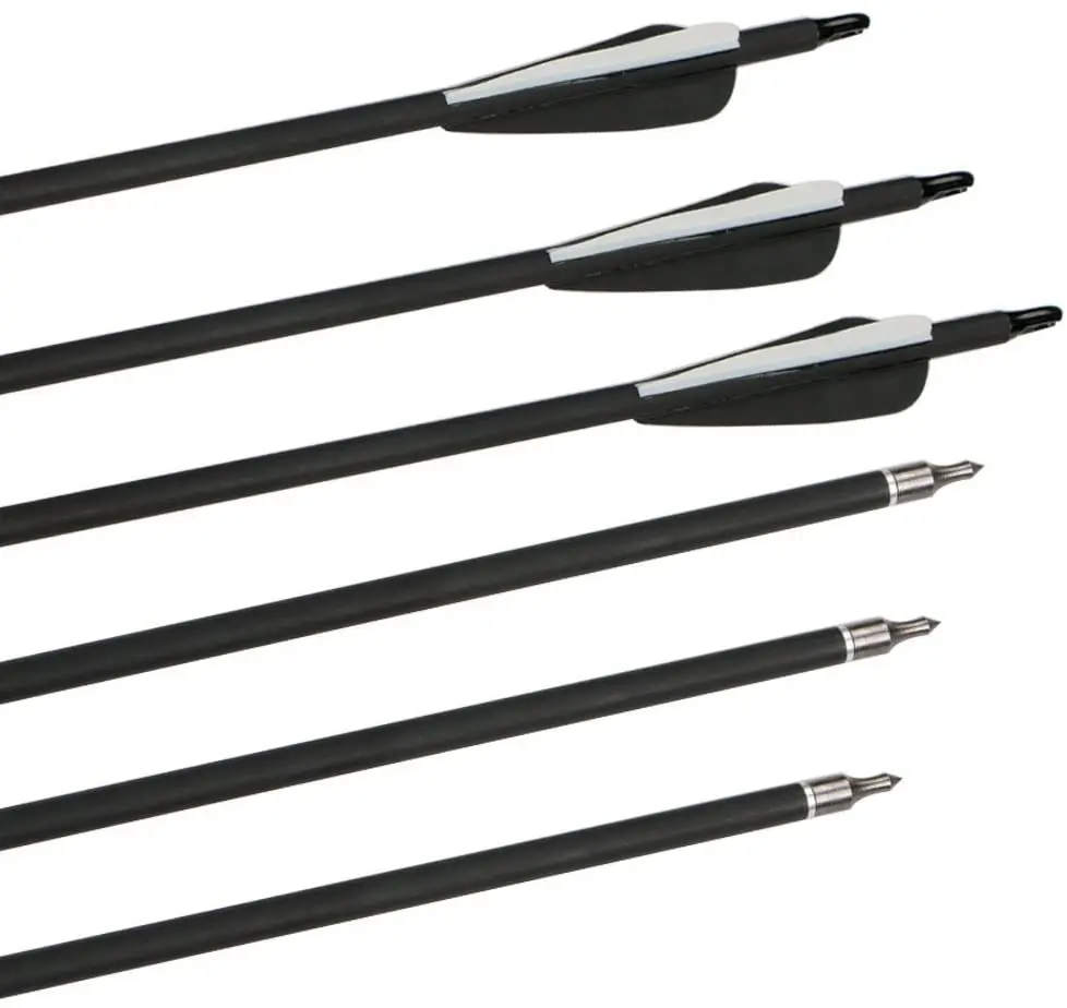 12pcs carbon crossbow aluminum arrows hunting bow and arrow urban arrow cargo bike