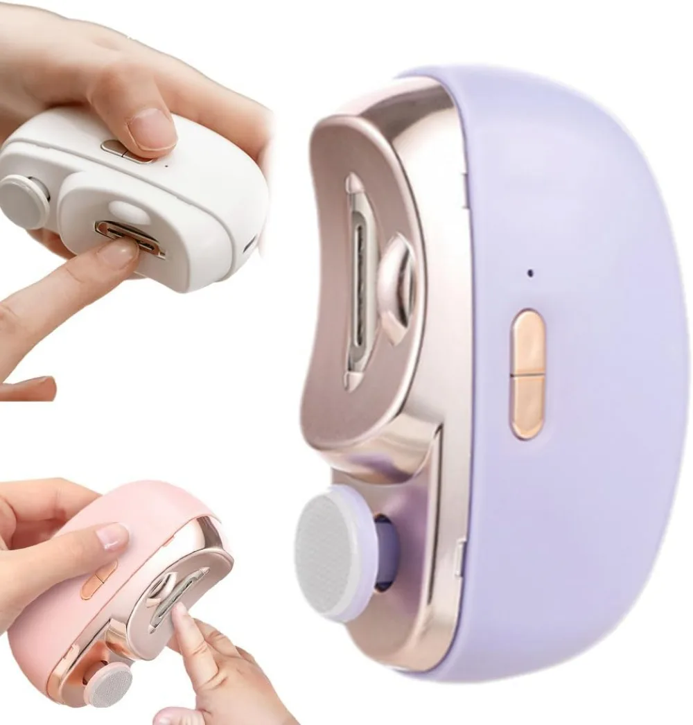 Nail Clippers with Light Trimmer Seemagic Nail Cutter Polishing with Led Light Automatic Electric Nail Clippers