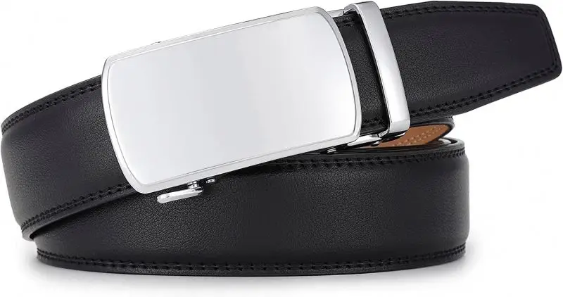 Alfa PU Leather Ratchet Belts 35MM Comfort Belts Adjust To Fit